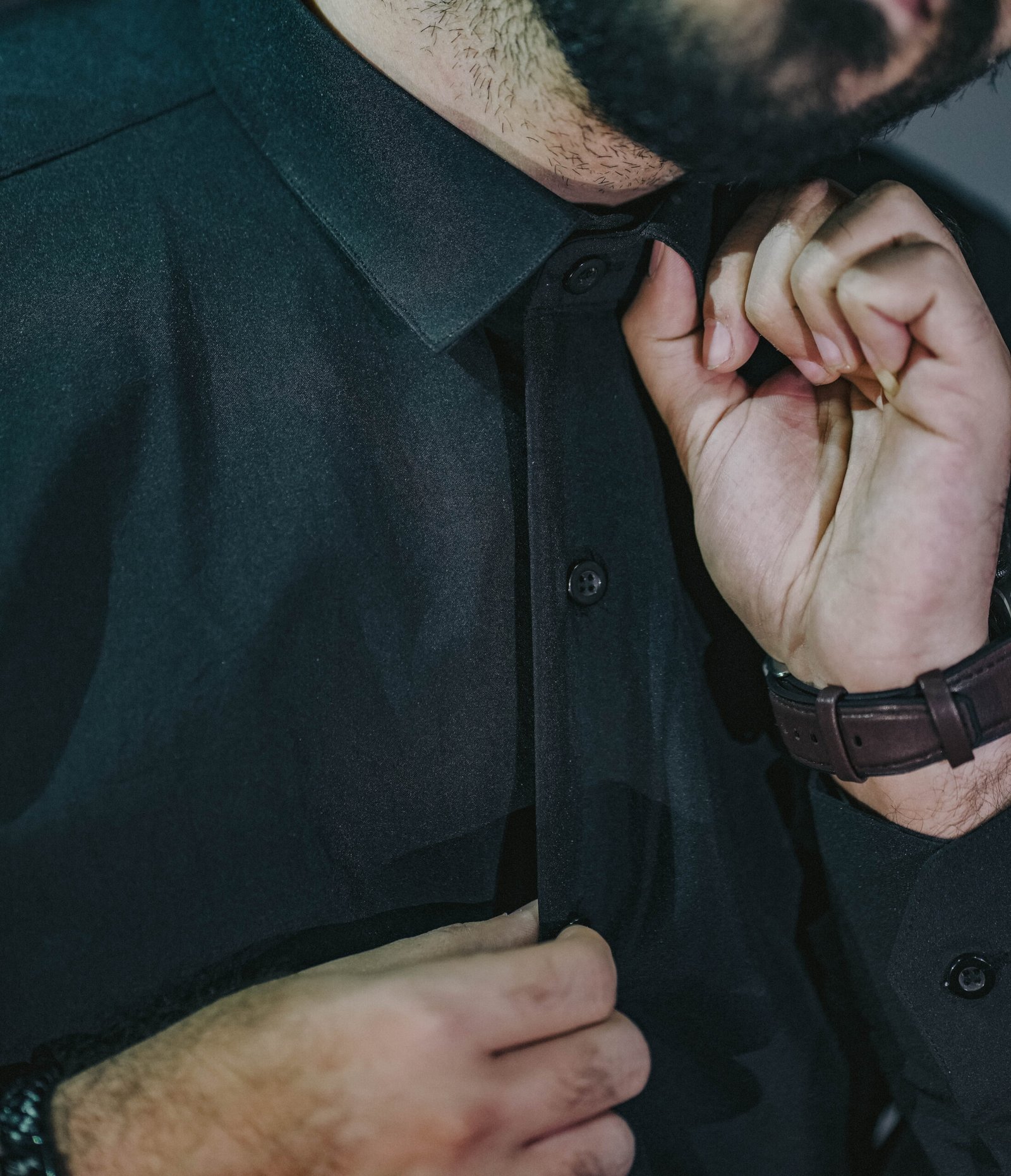قميص جبردين اسود